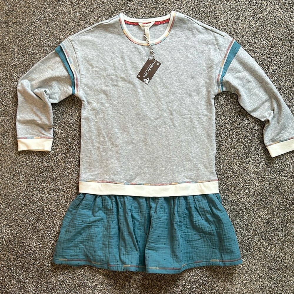 Matilda Jane Mila Girls Sweatshirt Dress, size 14 new with tags